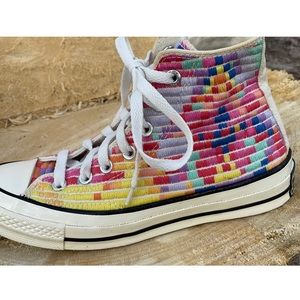 Hip Rainbow Womens 5.5 converse Embroidered Mara Hoffman Chuck Taylor.